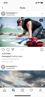 instagram marketing reposts from employees fenway park-1